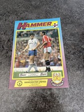 1987.   West Ham v  Manchester United              programme 