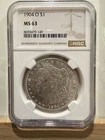 1904-O Morgan Silver Dollar NGC MS63 New Orleans Mint UNC $1 Coin