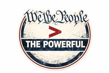 WE THE PEOPLE  THE POWERFUL Vinyl Sticker – Political Protest Decal – Democracy