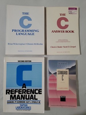 Lot of 4 - Vintage C Programming Language Books - Computing Learning UNIX