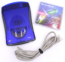 Iomega Zip 250 Zip Drive Z250USBPCM - No Power Supply - w/ Zip 100 Disk Tested