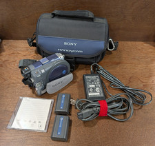 Sony Handycam DCR-DVD101 Camcorder Carl Zeiss DVD w/accessories - TESTED WORKING