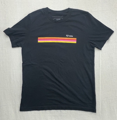 Adobe Illustrator Petra Eriksson Graphic T Shirt Mens Large Black AI Tee EUC