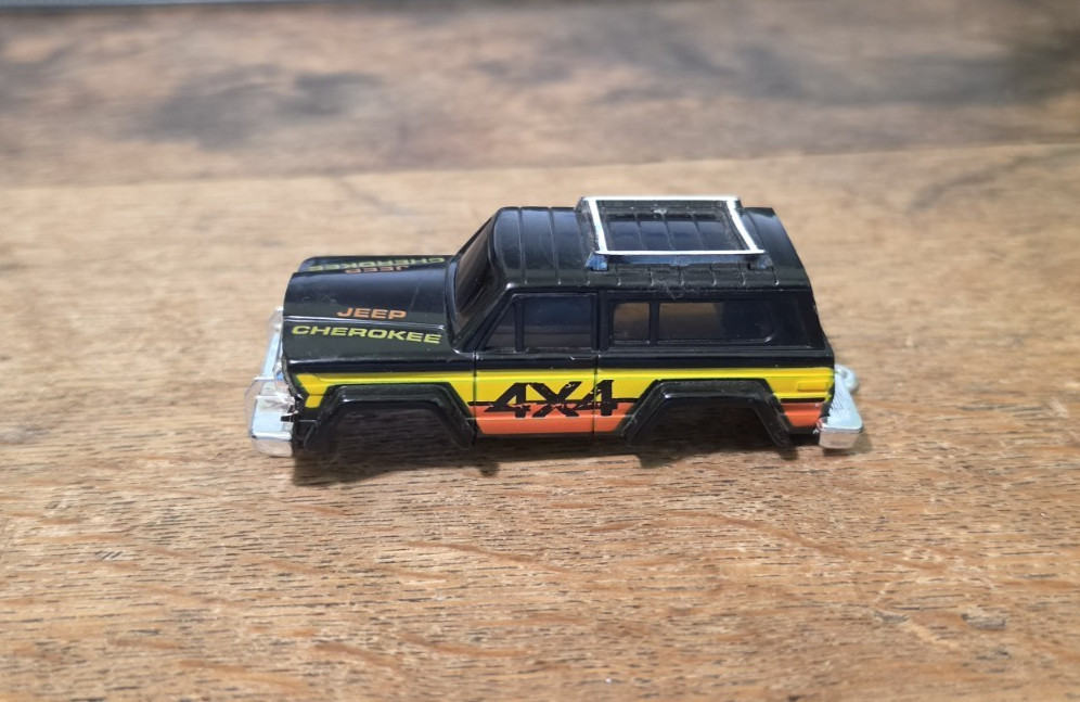 Vintage Schaper Stomper 4x4 Jeep Cherokee Black Yellow/Orange Body Only