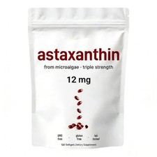 Astaxanthin Antioxidant Supplement - 12mg 120 Softgels 4 Month Supply