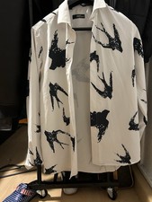 Alexander McQueen Hemd mit verdeckter Knopfleiste für Herren in Elfenbeinfarben