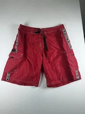 Pelagic Men's Red Blackfin Stretch Utility Cargo Boardshorts Size 36