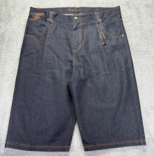 FUBU The Collection Jean Shorts 42 Dark Wash Denim Baggy Streetwear Y2K