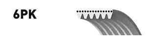 GATES 6PK1745 Micro-V Xf Ribbed V-Belt - Image 3