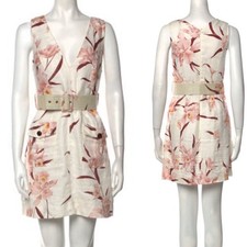 Zimmermann summer linen mini dress with floral print
