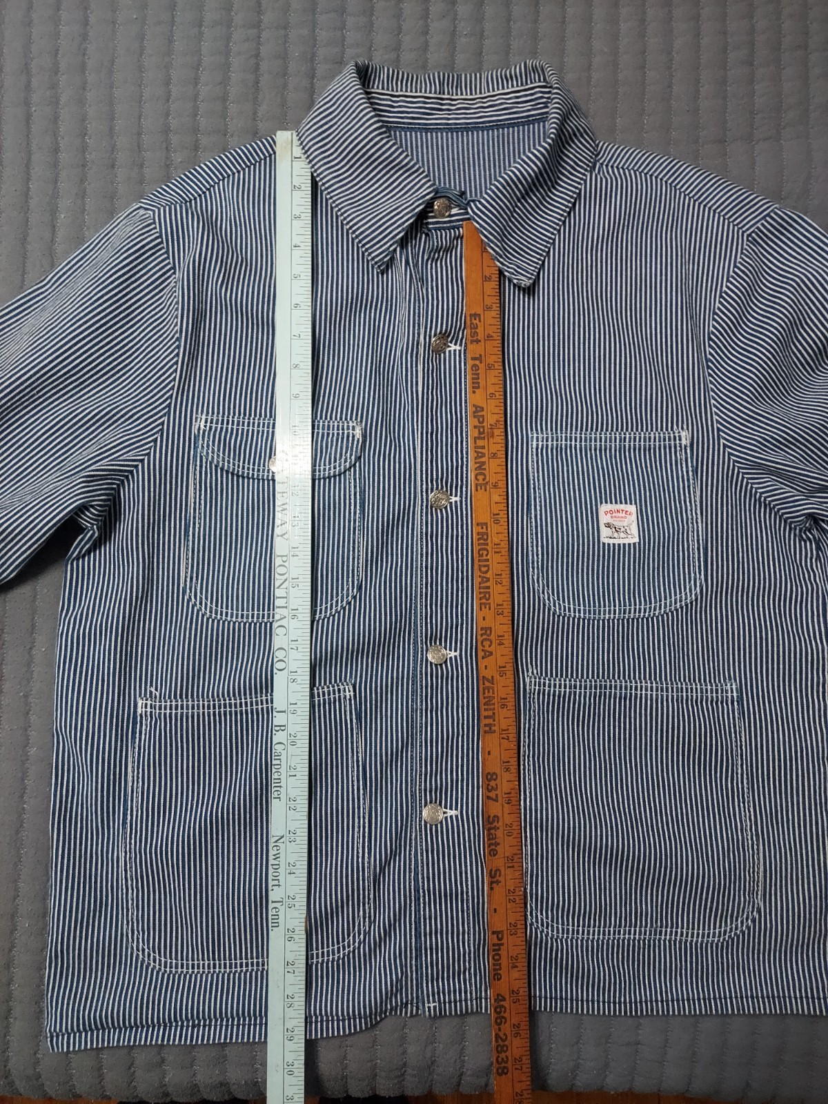 Pointer Brand Hickory Stripe Work Jacket   Mens XL - image 8