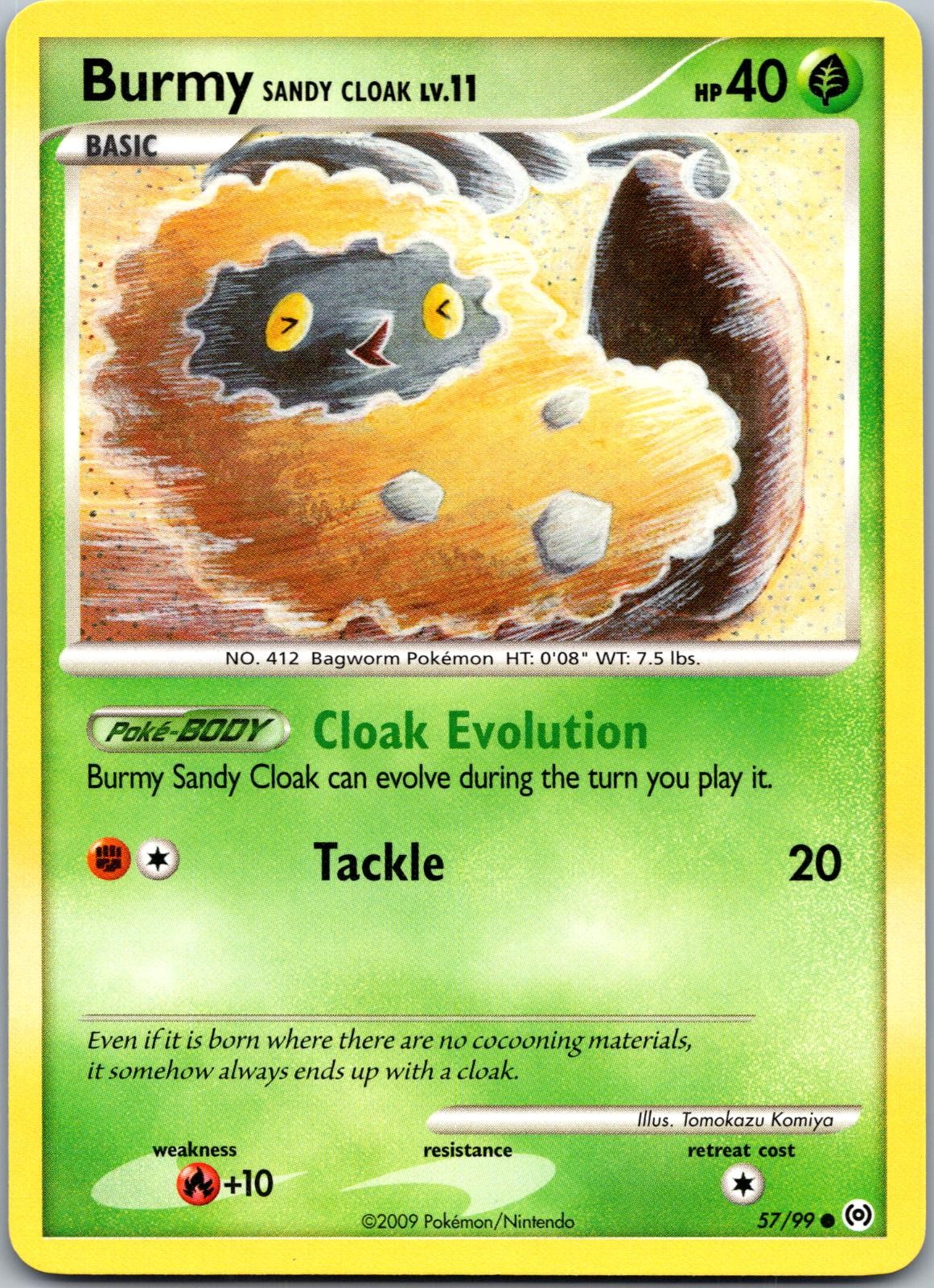 BURMY SANDY CLOAK 57/99 COMMON ARCEUS POKEMON NM/M
