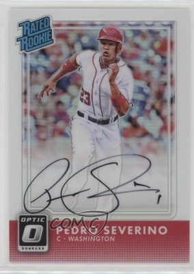 2016 Donruss Optic Rated Rookies Holo 76/150 Pedro Severino Rookie Auto RC s3g