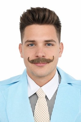 HPO Adult Men's Classic Holiday Doc Mustache,Novelty False Facial Hair,M-1263