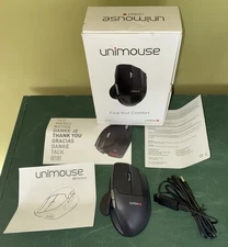CONTOUR DESIGN UNIMOUSE WIRELESS INFRARED MOUSE SLATE BLACK RIGHT HAND TESTED