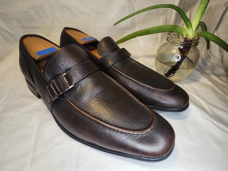Salvatore Ferragamo Brown EE Casual Shoes for Men for sale 