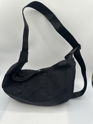 Baggu Black Nylon Crescent Belly Crossbody Sling Bag. READ