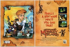 Escape From Monkey Island - Juego PC - Anuncio/Póster Impreso Original Promo Arte 2000