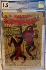 AMAZING SPIDER-MAN #6  CGC 1.5 CREAM TO OFF-WHITE Pages - Origin and 1ST LIZARD