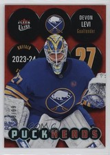 2024-25 Upper Deck Fleer Ultra Puckheads Red 68/99 Devon Levi #PH-5 06cs