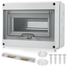 DIN Rail Enclosure Box 8 Module- Consumer Unit Box, Surface-mounted Circuit with