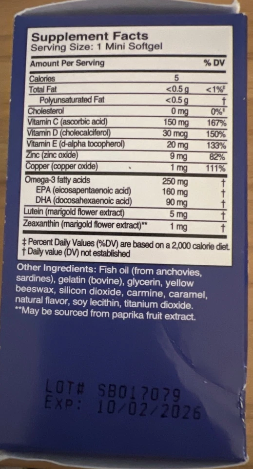 Mini geles blandos para la salud ocular adultos 50 más 50 Foto 2 de 2