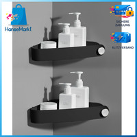 Duschablage Ohne Bohren 2 StüCk Badregal Rostfreier Kunststoff Schwarz Dusche