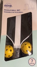 MyTagalongs Pickleball Set, Black/White 2 Paddles 2 Pickleballs and Carry Bag