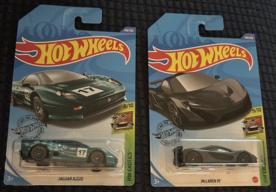 Lot Of 2 Hot Wheels Exotics Jaguar XJ220, McLaren P1 (black) - #148-9/250