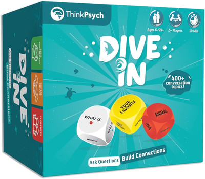 ThinkPsych Dive in - SEL Conversation Dice Game with 400+ Topics | Therapy Games