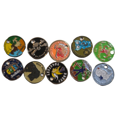 Lot of 10 Pathtags Geocaching Trackable Coins / Tags (Various Designs) BatchC
