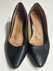 Vionic Black Snake Print Textured Block Heel Pumps US 11 — photo 4