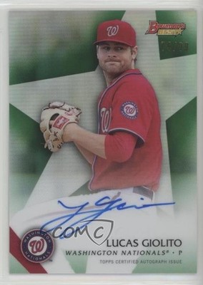 2015 Bowman's Best of 2015 Green Refractor 74/99 Lucas Giolito #B15-LG Auto 6u5