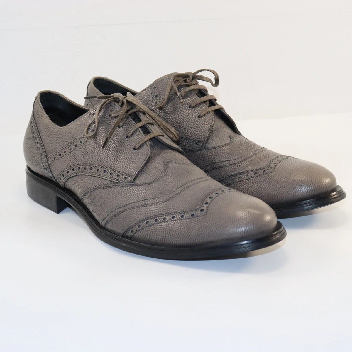 Leather Upper Gray Dress Shoes for Men for Sale - eBay