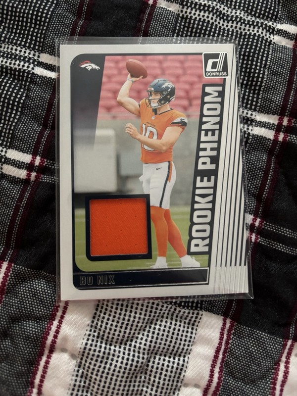 2024 Donruss Bo Nix #RPJ-BNI Rookie Phenom Patch BRONCOS