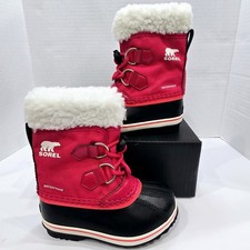 Sorel Childrens Yoot Pac Nylon Waterproof Boots Bright Rose Size US 9
