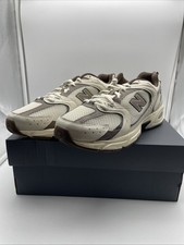 New Balance 530 Sneakers Unisex M8.5/W10 Ivory Brown Lifestyle Shoes MR530ASM
