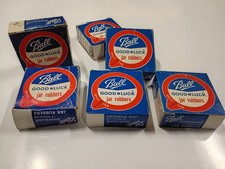Vintage Ball good luck jar rubbers split tab regular - 6 boxes, 12 per box