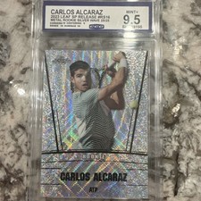 2023 Leaf Carlos Alcaraz RS-16 Metal Rookie Silver Wave /25 CSG 9.5