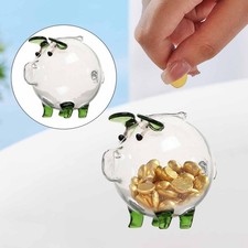 Transparent Piggy Bank Savings Pot Piggy Bank Storage Box Durable Glass