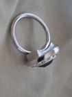 Sarah Coventry IRISH EYES Rhinestone Ring Cocktail Silvertone Adjustable Sz 7 — photo 3