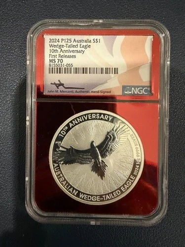 2024 P $1 Australia 1oz Silver Wedge Tailed Eagle NGC MS70 First Releases