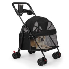 Foldable Pet Stroller for Small/Medium Dogs  Cats up to 22 lbs - Lightweight...