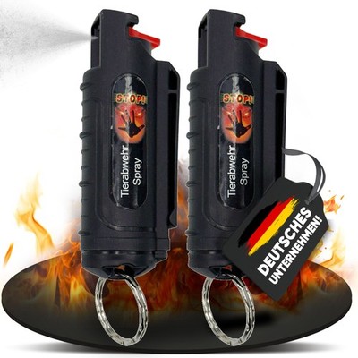 2 x Wilhelm Pfefferspray 16 ml Schlüsselanhänger schwarz Tierabwehr Selbstvertei