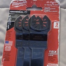 Milwaukee 49-25-1233 Titanium Bi-Metal Oscillating Tool Blades 3 Pack