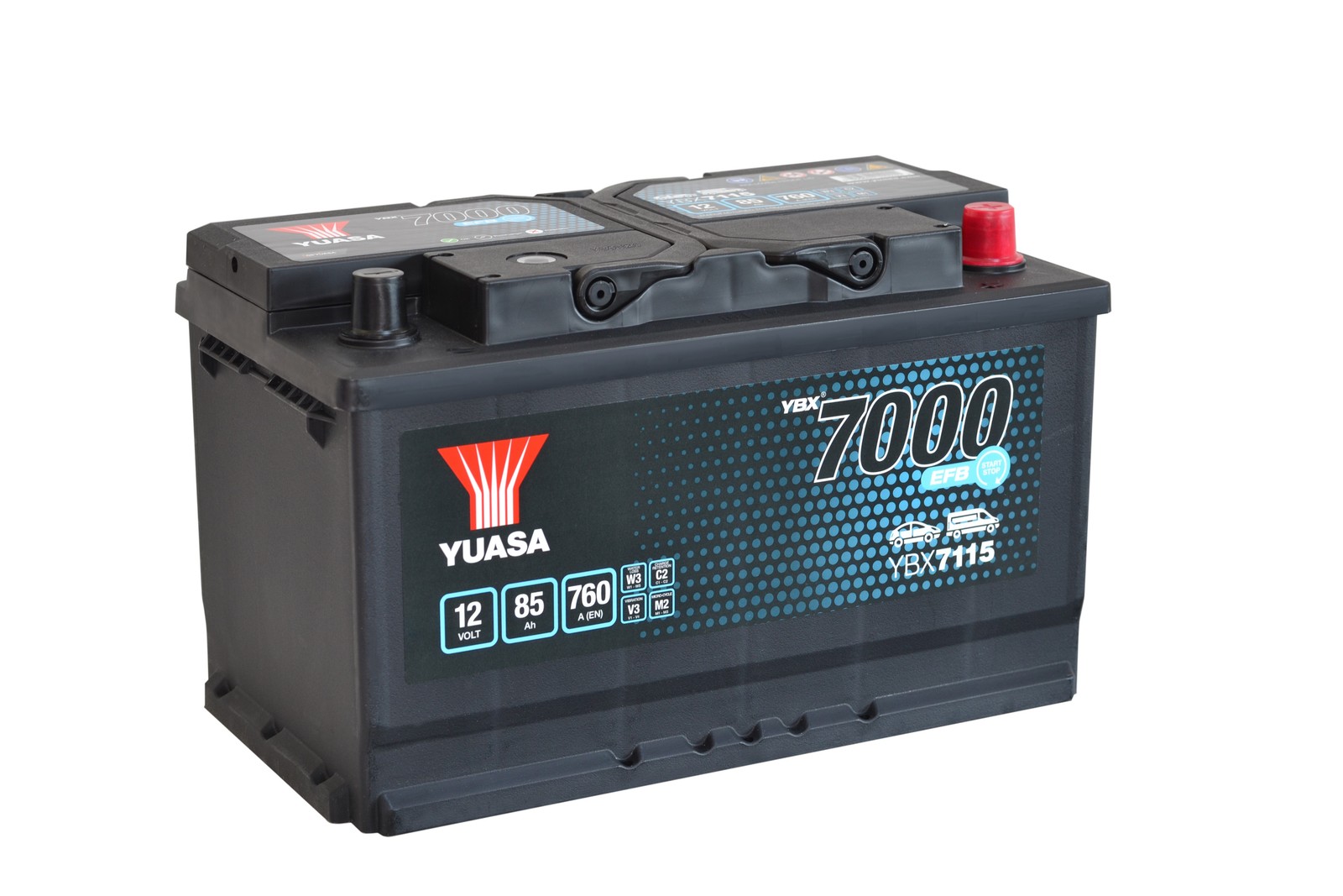YBX7115 12V 85Ah 760A Yuasa EFB Start Stop 3yr Warranty battery