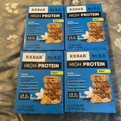 RXBAR Protein Bars, 12g Protein,GF, Vanilla Peanut Butter 4 Boxes, 20 Bars, 2/26
