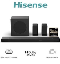 Hisense AX5140Q 5.1.4 CH Soundbar Wireless Rear Speakers & Subwoofer Dolby Atmos