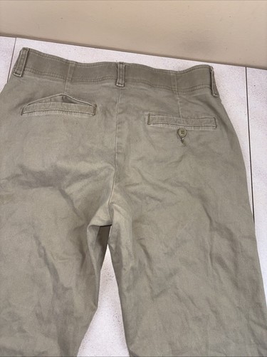 Lee Pants Mens 30x30 Khaki Extreme Comfort Straight Fit Stretch Chino Zipper Poc - Picture 10 of 10