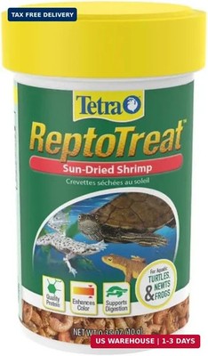 Tetra ReptoTreat Sun-Dried Shrimp For Aquatic Turtle, Newts & Frogs, .35 oz | 10